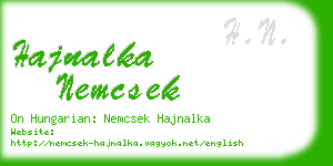 hajnalka nemcsek business card
